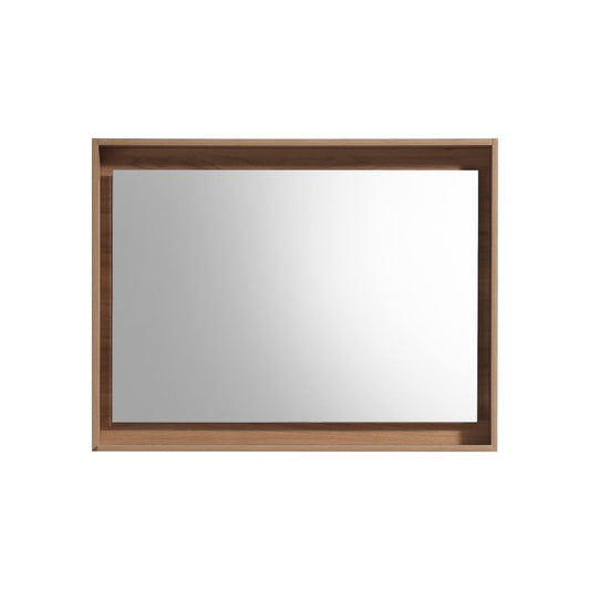 36" Wide Mirror w/ Shelf Honey Oak