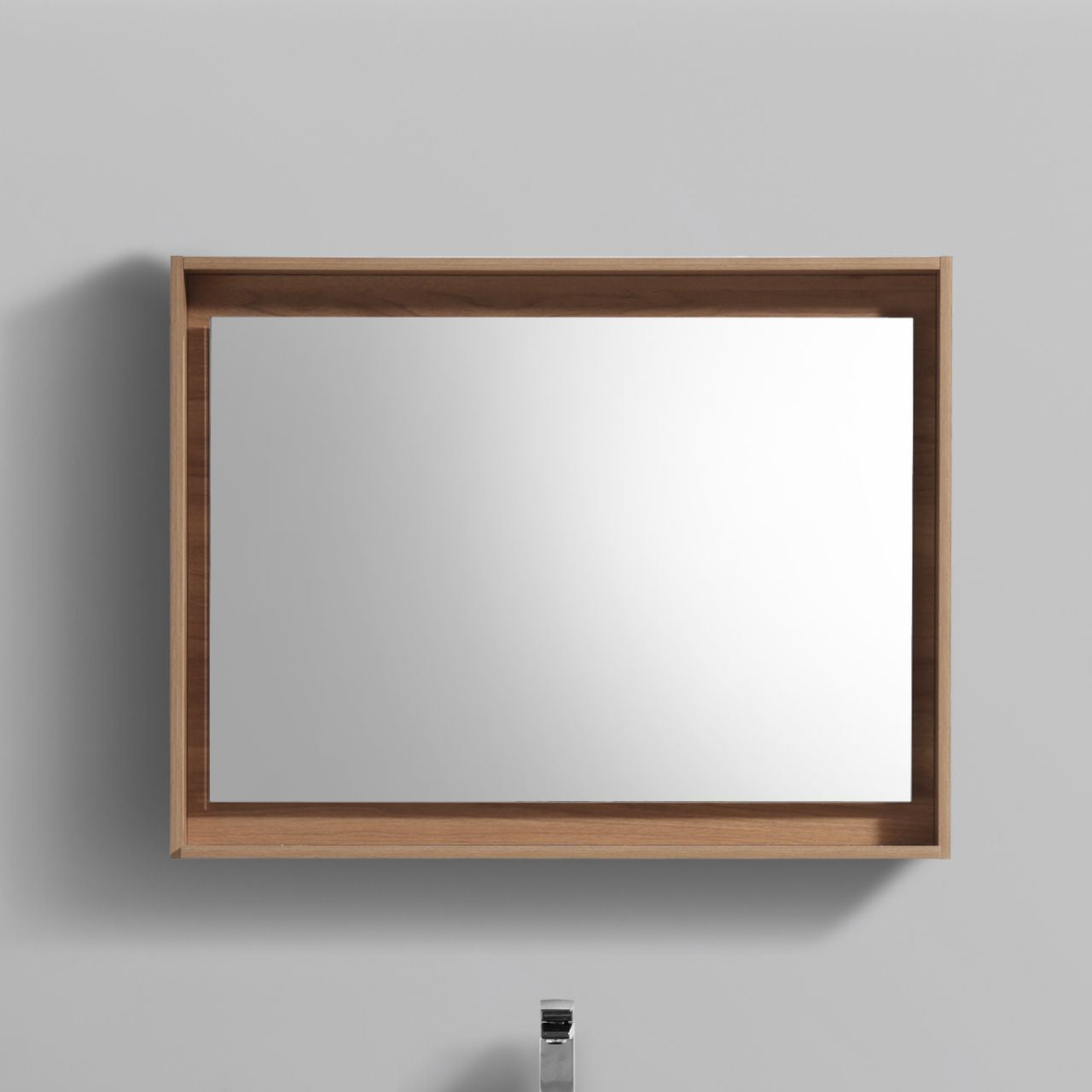 36" Wide Mirror w/ Shelf Honey Oak