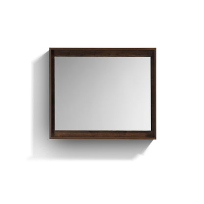 36" Wide Mirror w/ Shelf Rosewood