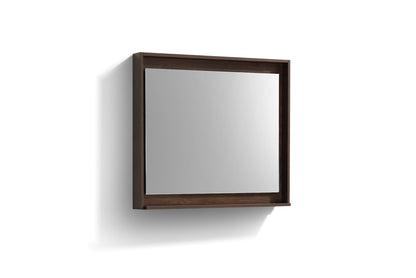 36" Wide Mirror w/ Shelf Rosewood