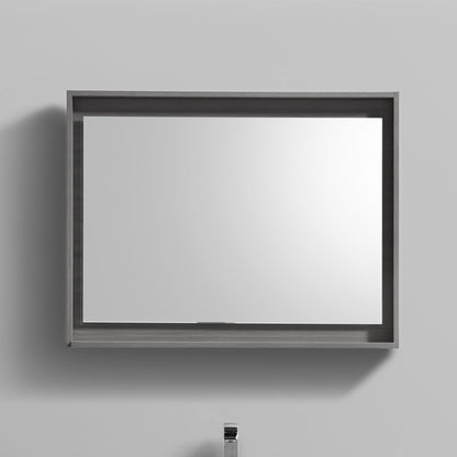 36" Wide Mirror w/ Shelf Vulcan Ash Grey