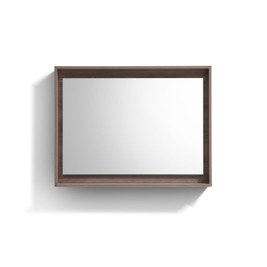 40" Wide Mirror w/ Shelf Butternut