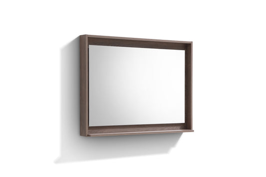 40" Wide Mirror w/ Shelf Butternut