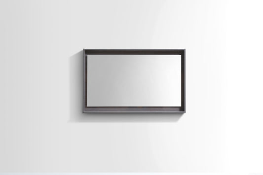 40" Wide Mirror w/ Shelf Gray Oak