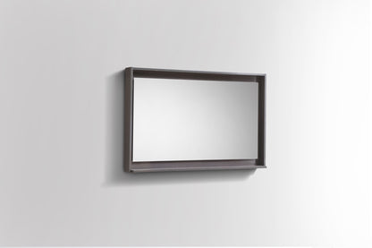 40" Wide Mirror w/ Shelf Gray Oak
