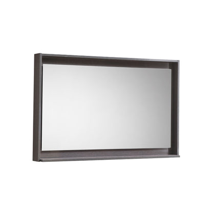 40" Wide Mirror w/ Shelf Gray Oak