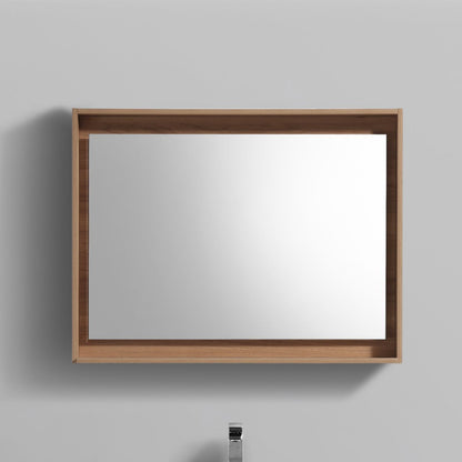 40" Wide Mirror w/ Shelf Honey Oak