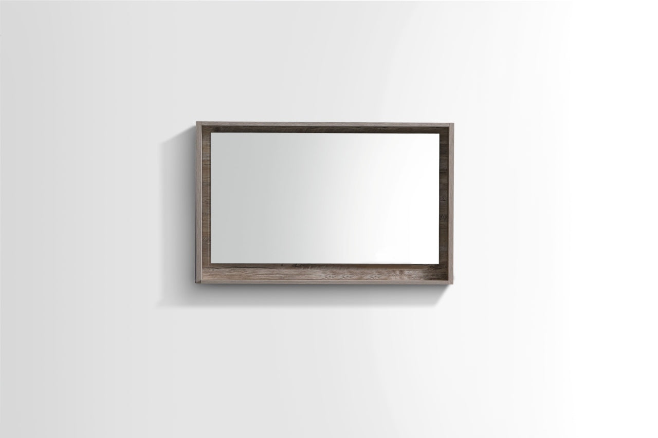 40" Wide Mirror w/ Shelf Nature Wood