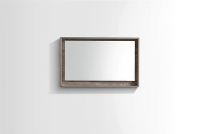 40" Wide Mirror w/ Shelf Nature Wood