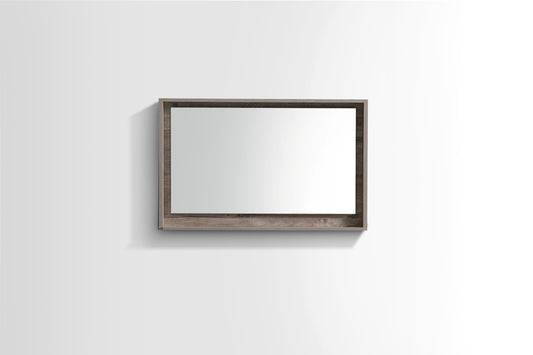 40" Wide Mirror w/ Shelf Nature Wood