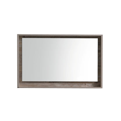 40" Wide Mirror w/ Shelf Nature Wood