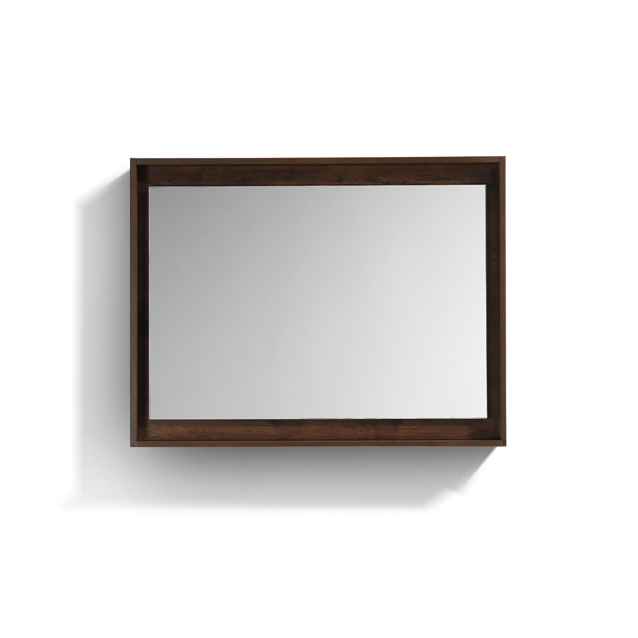 40" Wide Mirror w/ Shelf Rosewood