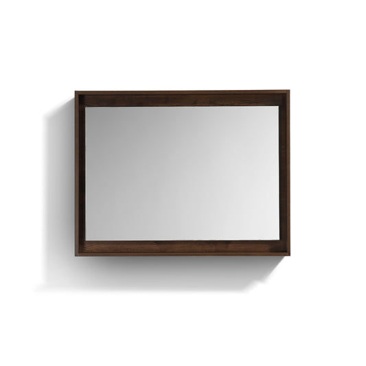 40" Wide Mirror w/ Shelf Rosewood