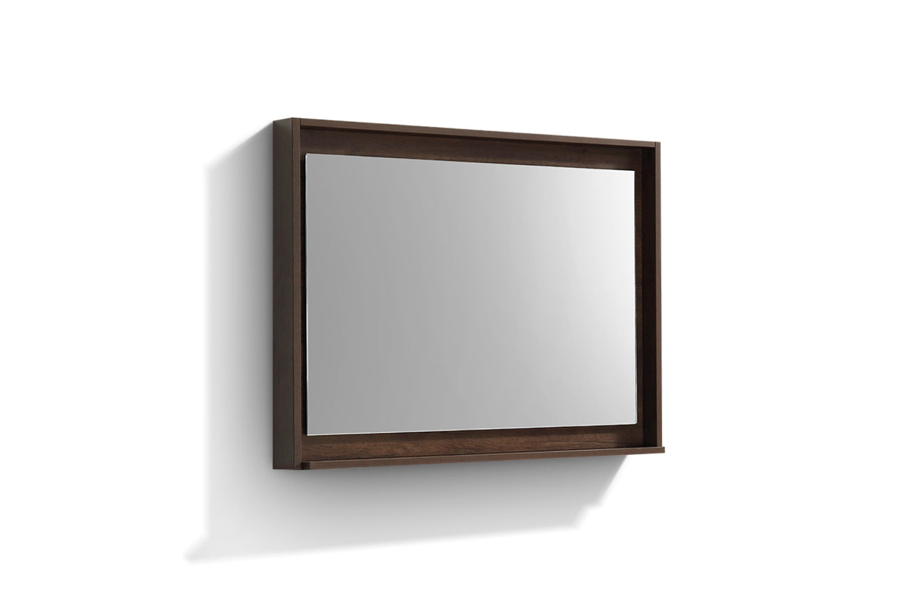 40" Wide Mirror w/ Shelf Rosewood