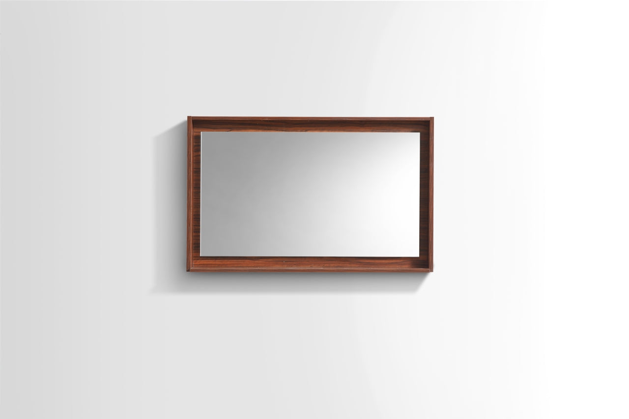 40" Wide Mirror w/ Shelf Walnut