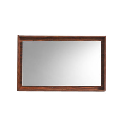 40" Wide Mirror w/ Shelf Walnut