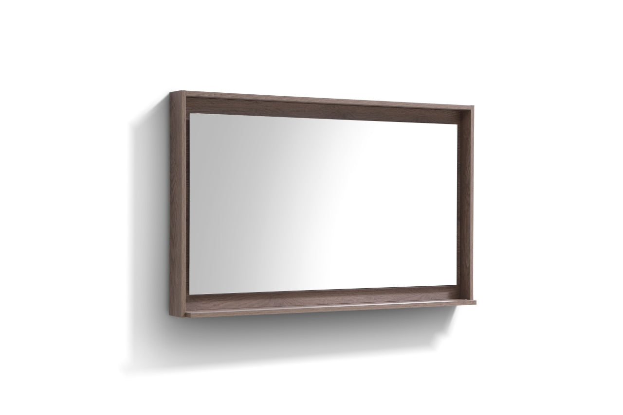 48" Wide Mirror w/ Shelf Butternut