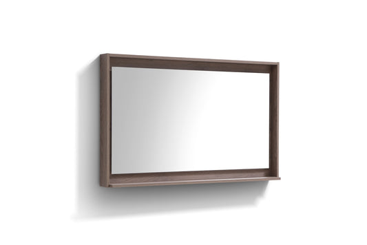 48" Wide Mirror w/ Shelf Butternut