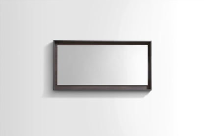 48" Wide Mirror w/ Shelf Gray Oak