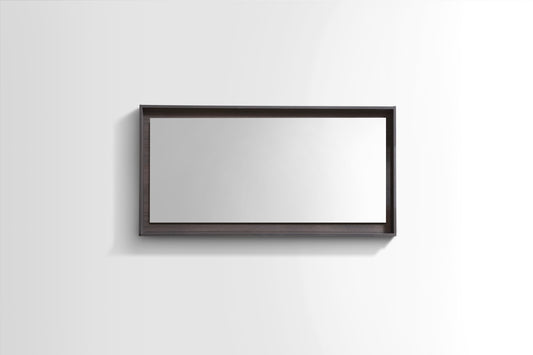 48" Wide Mirror w/ Shelf Gray Oak
