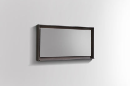 48" Wide Mirror w/ Shelf Gray Oak