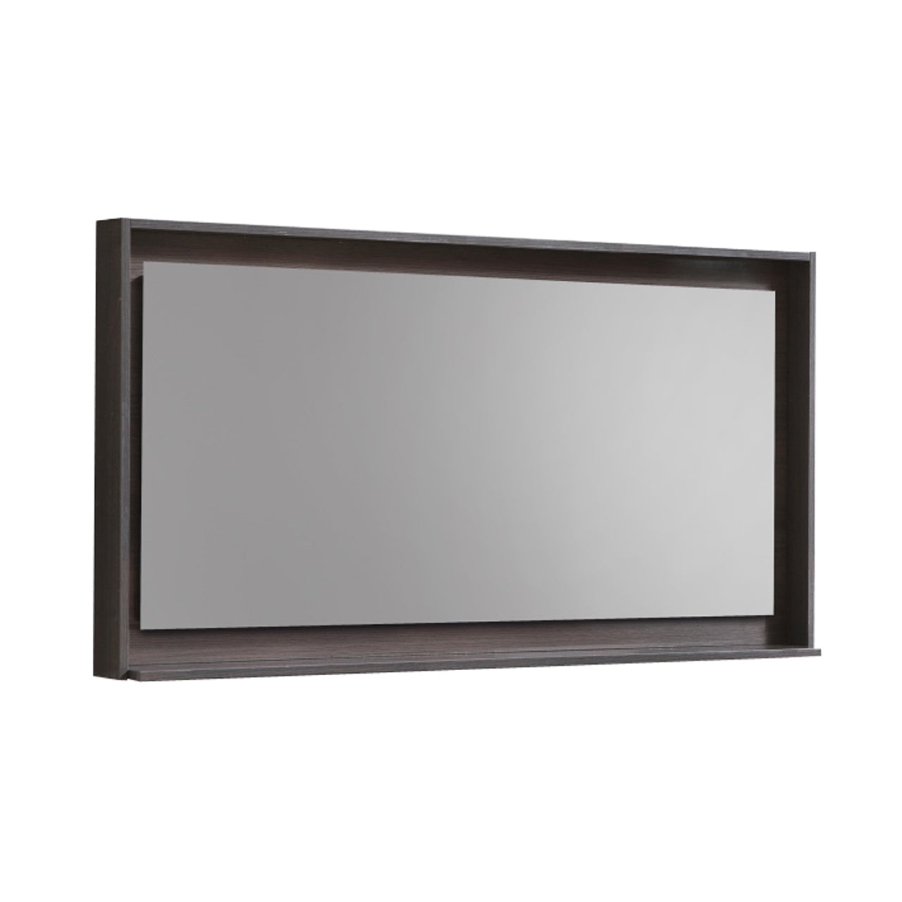 48" Wide Mirror w/ Shelf Gray Oak