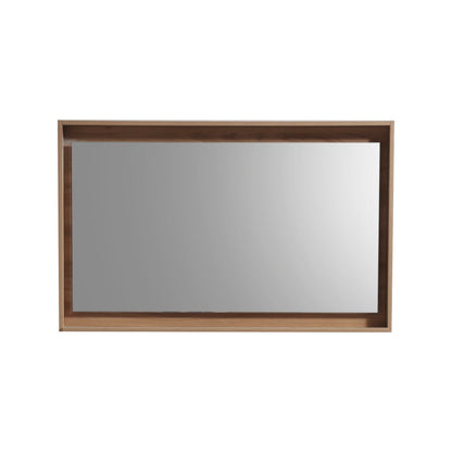 48" Wide Mirror w/ Shelf Honey Oak