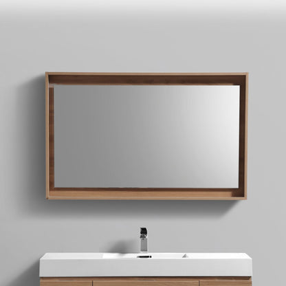 48" Wide Mirror w/ Shelf Honey Oak