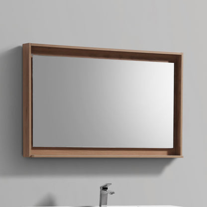 48" Wide Mirror w/ Shelf Honey Oak