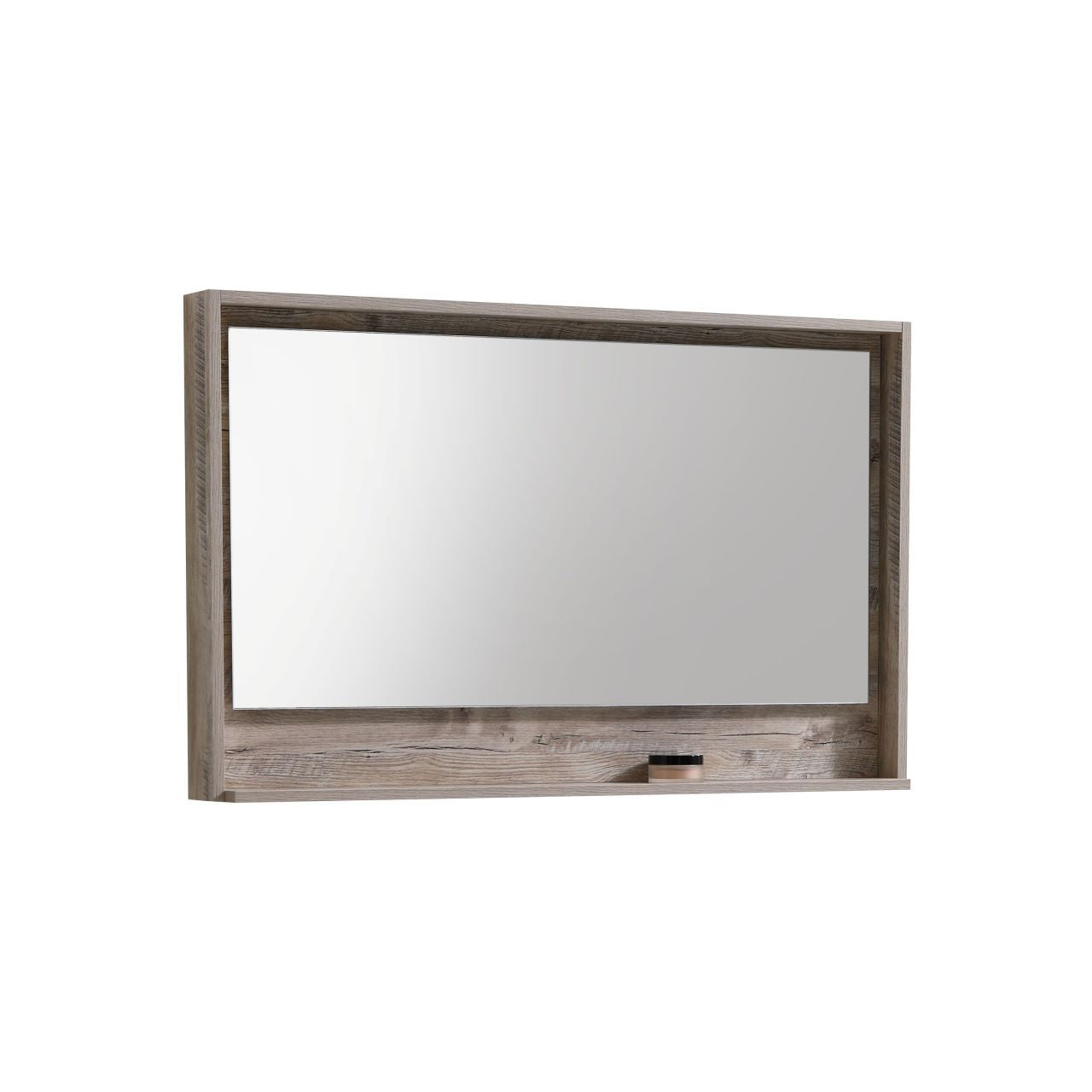 48" Wide Mirror w/ Shelf Nature Wood