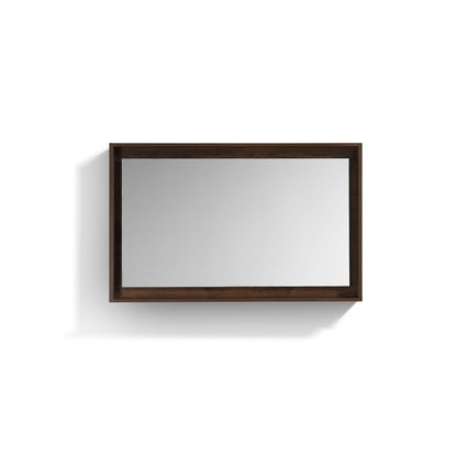48" Wide Mirror w/ Shelf Rosewood