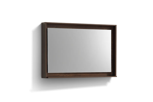 48" Wide Mirror w/ Shelf Rosewood