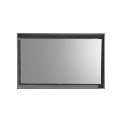 48" Wide Mirror w/ Shelf Vulcan Ash Grey