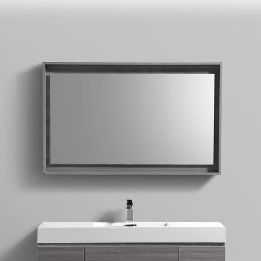 48" Wide Mirror w/ Shelf Vulcan Ash Grey