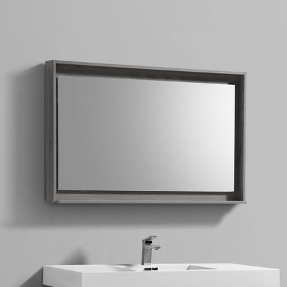 48" Wide Mirror w/ Shelf Vulcan Ash Grey