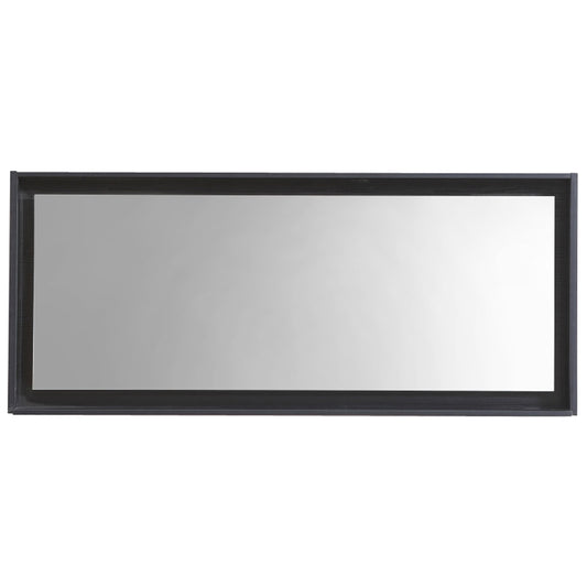 60" Wide Mirror w/ Shelf Black