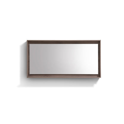 70" Wide Mirror w/ Shelf Butternut