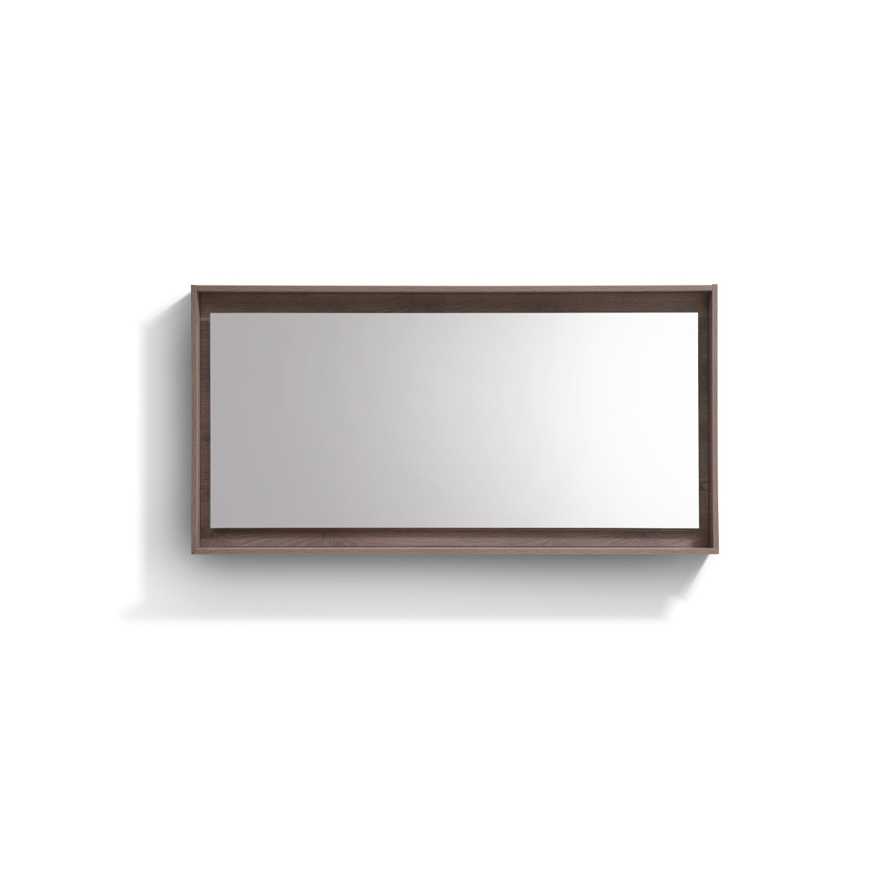 60" Wide Mirror w/ Shelf Butternut