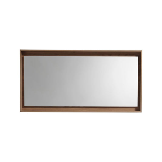 60" Wide Mirror w/ Shelf Honey Oak