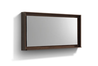 60" Wide Mirror w/ Shelf Rosewood