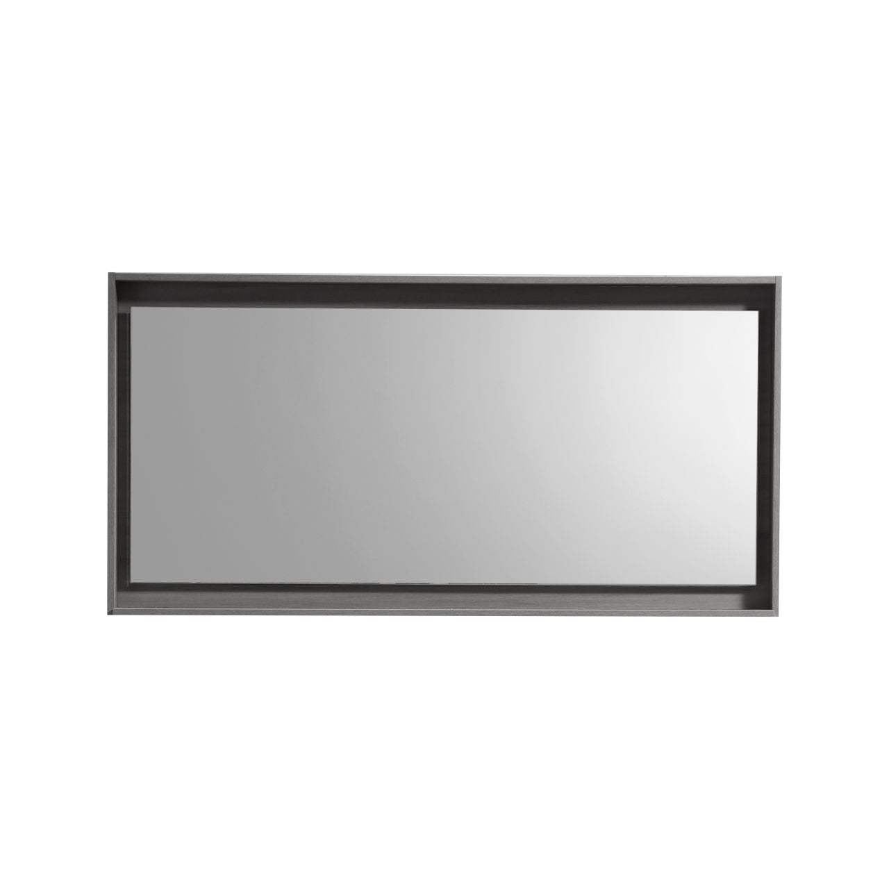 60" Wide Mirror w/ Shelf Vulcan Ash Grey