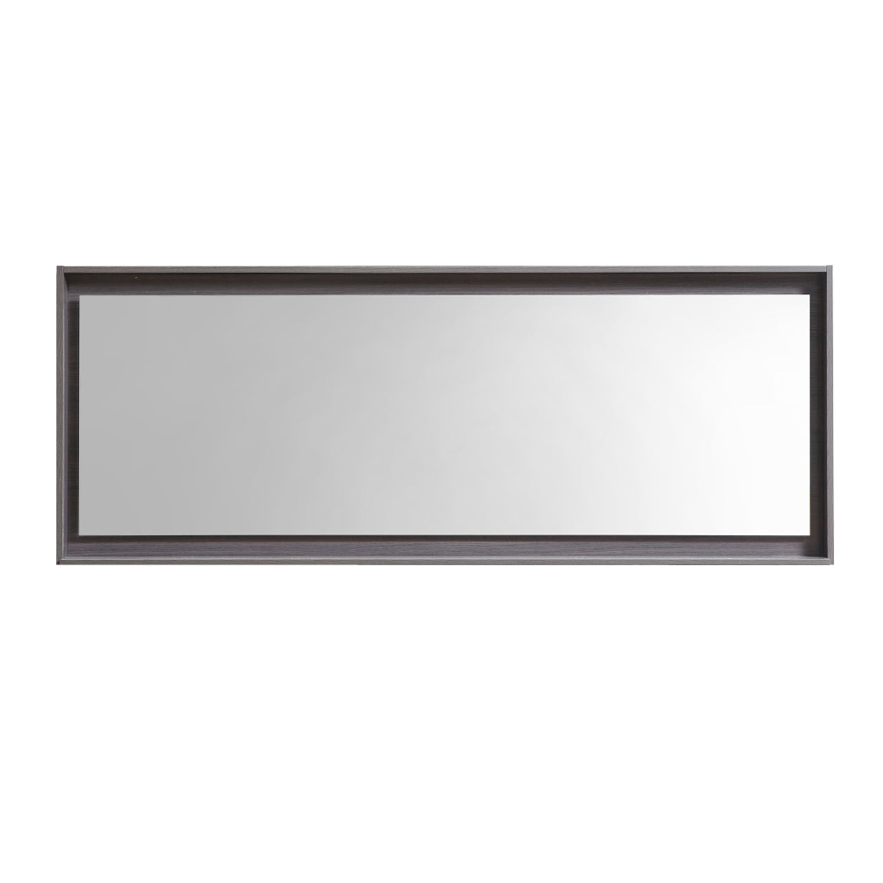 70" Wide Mirror w/ Shelf Gray Oak
