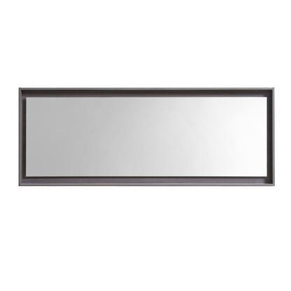 70" Wide Mirror w/ Shelf Gray Oak