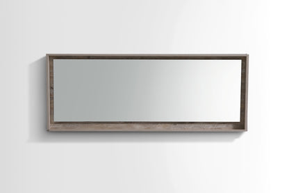 70" Wide Mirror w/ Shelf Nature Wood