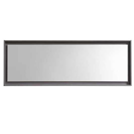 80" Wide Mirror w/ Shelf Gray Oak