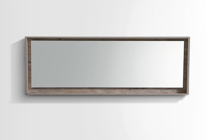 80" Wide Mirror w/ Shelf Nature Wood