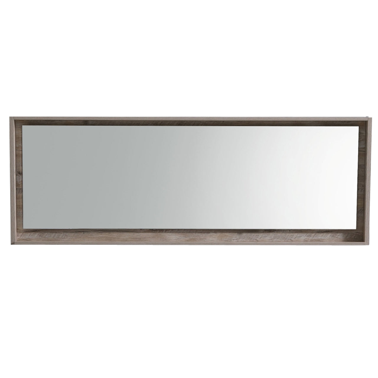 80" Wide Mirror w/ Shelf Nature Wood
