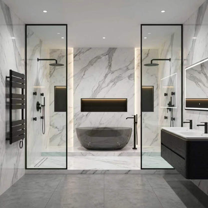 Kubebath Cresta Matte Black Towel Warmer