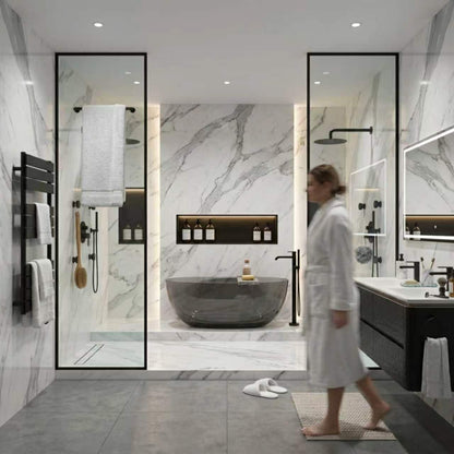 Kubebath Cresta Matte Black Towel Warmer