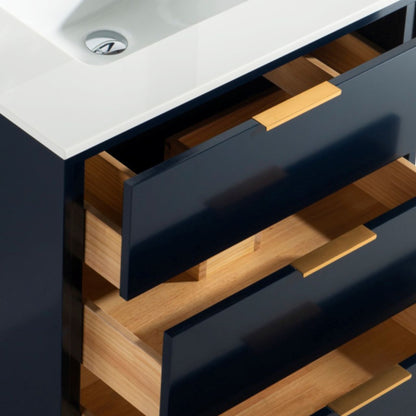 Divani 36'' Navy Blue Vanity W/ Quartz Counter Top